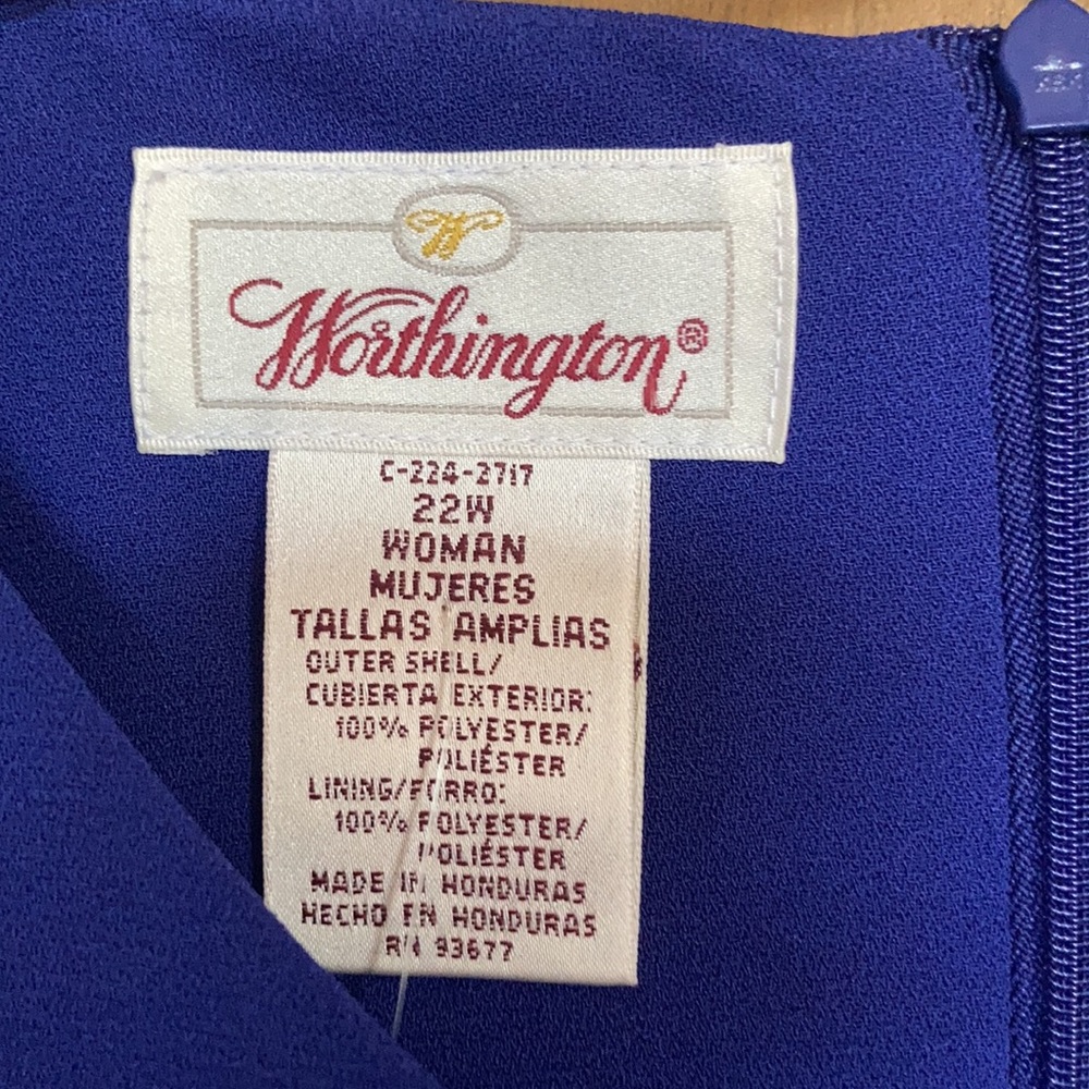 Vintage Worthington dress with shoulder pads size 22W - Picture 7 of 15